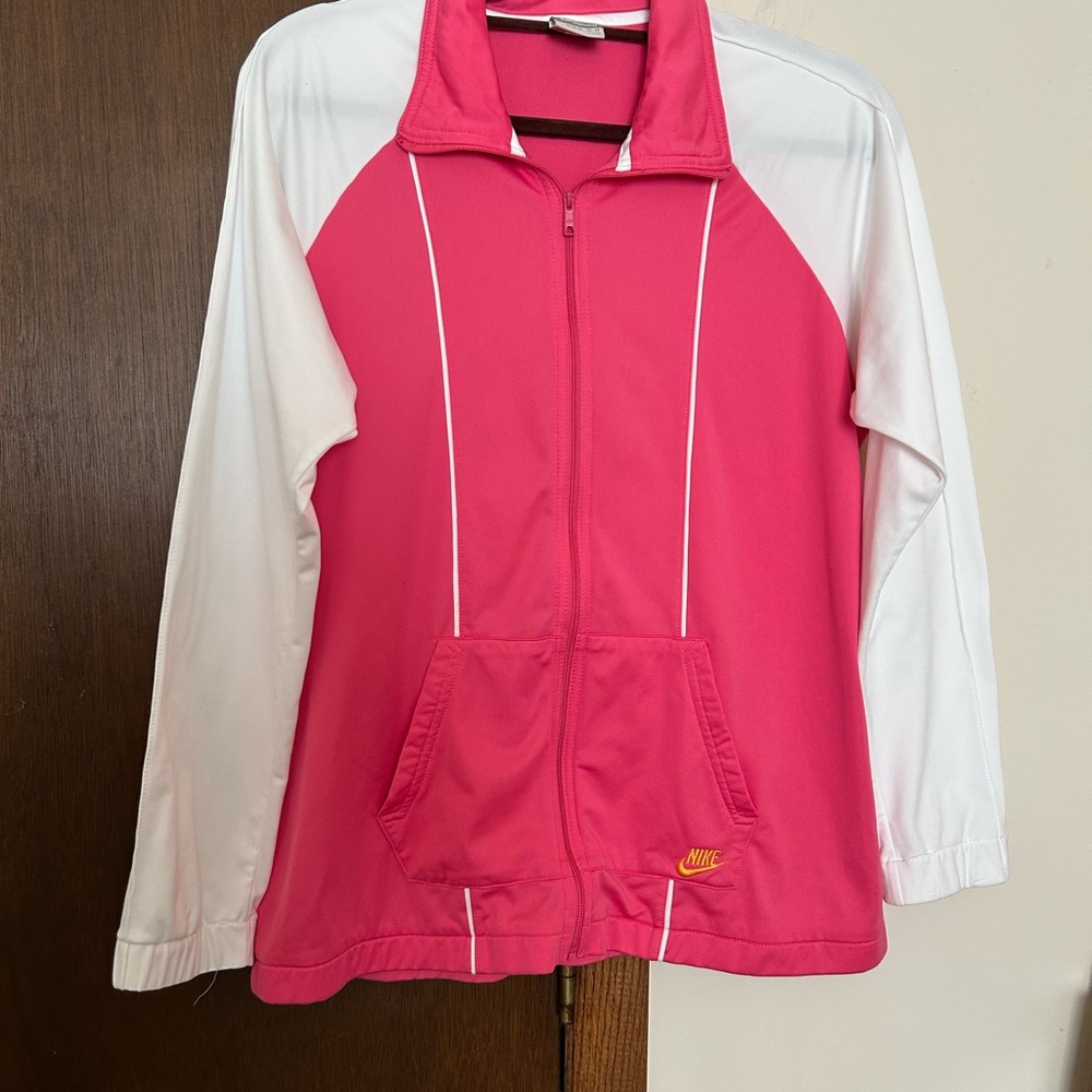Nike Women's Pink and White Jacket